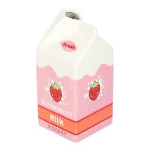 Strawberry Milk Carton Flower Vase