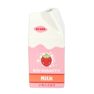 Strawberry Milk Carton Flower Vase