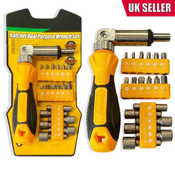Multipurpose Ratchet Screwdriver Wrench Socket Tools Set 13.5cm Father Day