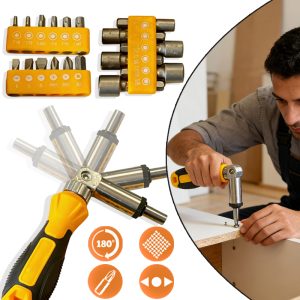 Multipurpose Ratchet Screwdriver Wrench Socket Tools Set 13.5cm Father Day