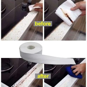 Caulk Tape Strip Bathroom Kitchen Self Adhesive Sealant – White · 2.2x3.2cm