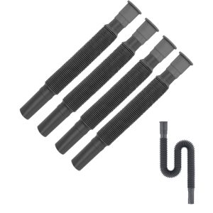 5 Pcs Collapsible Flexible Drainage Waste Water Pipes – Grey
