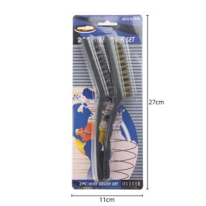 2 pcs Curved Stainless Steel Wire Brush DIY Paint Rust-Remover Tool