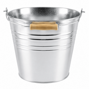 15L Galvanised Steel Bucket Metal Garden Water Utility Bucket Large Capacity