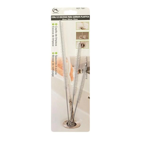 3PCS Flexible Sink Straw Pipe Cleaning Brush Set Sink Cleaning Brush Assorted