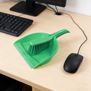 Dustpan and Brush Set Clips Together Compact Storage Plastic – Random Colours