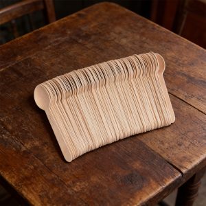 100PCS Disposable Wooden Spoons Eco-friendly Natural Recyclable – 15.5cm