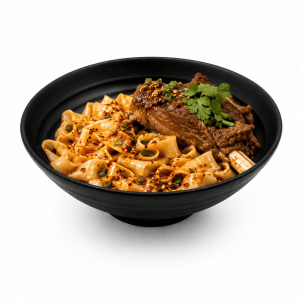 22cm Black Melamine Noodle Bowl Deep Soup Bowl Asian Style Chinese Ramen