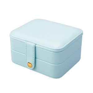 Small Travel Jewellery Box – Light Blue