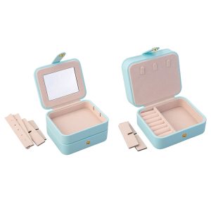 Small Travel Jewellery Box – Light Blue