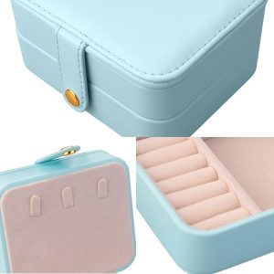 Small Travel Jewellery Box – Light Blue