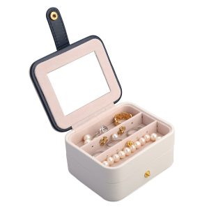 Small Travel Jewellery Box – White