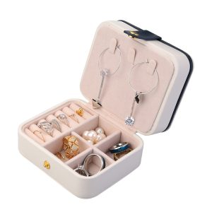 Small Travel Jewellery Box – White