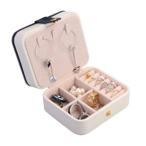 Small Travel Jewellery Box – White