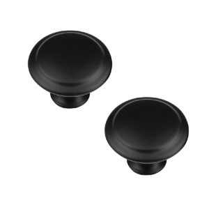 2pcs Stainless Steel Door Knobs – Black
