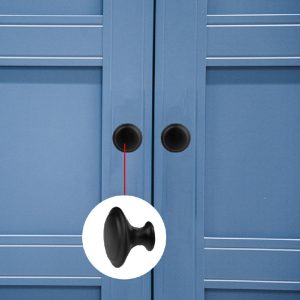 2pcs Stainless Steel Door Knobs – Black