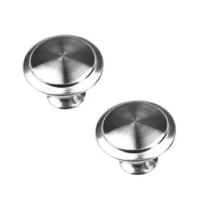 2pcs Stainless Steel Door Knobs – Silver