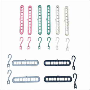 10Pack Clothes Hangers 9 Holes Wardrobe Organiser 360 Rotation Space Saving