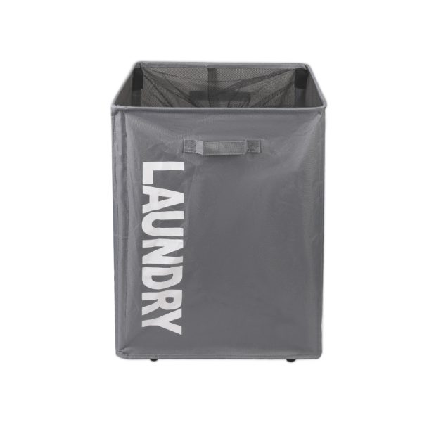Collapsible Laundry Basket on Wheels Washing Clothes Bin Slim Rolling Hamper