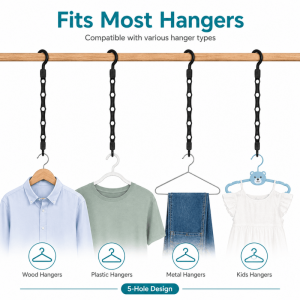 10PCS Space Saving Hangers Clothes Hanger Organiser Cascading Wardrobe Closet