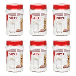 6Pack 100ML Round Pet Jar Plastic Food Storage Jar with Lids Kitchen Reusable