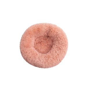 Detachable and Washable Comfy Donut Extra Large Dog Cat Beds – Pink · 80cm