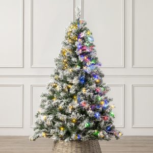 Pre-Lit Chamonix Spruce Flocked Artificial Christmas Tree