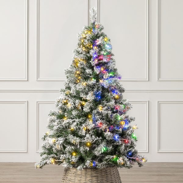 Pre-Lit Chamonix Spruce Flocked Artificial Christmas Tree