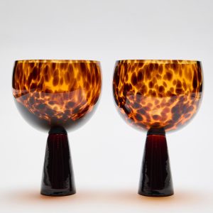 Amber Swirl Gin Glasses – Set of Two