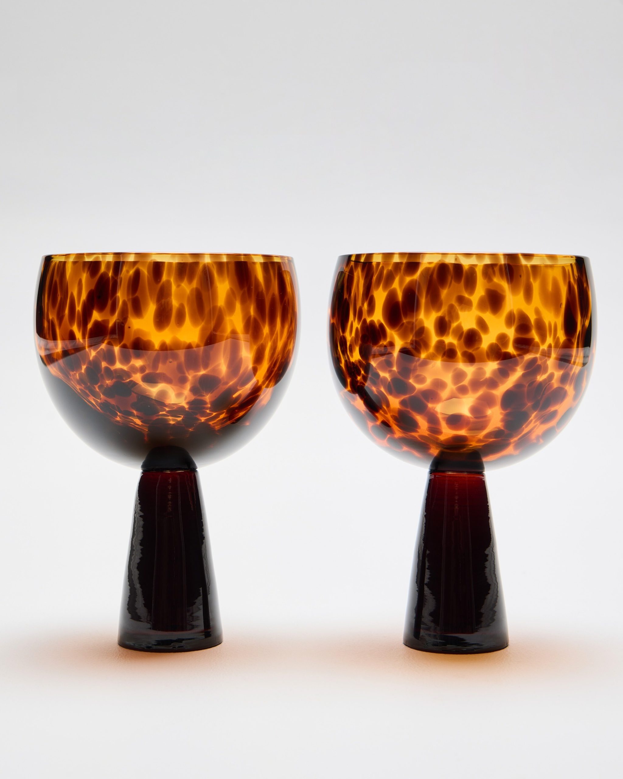 Amber Swirl Gin Glasses – Set of Two