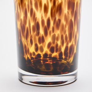 Amber Swirl Glass Cocktail Shaker