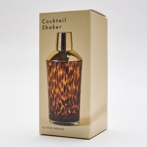 Amber Swirl Glass Cocktail Shaker