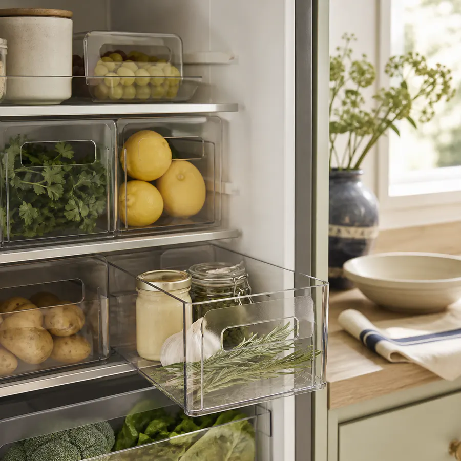 A calm and organised fridge