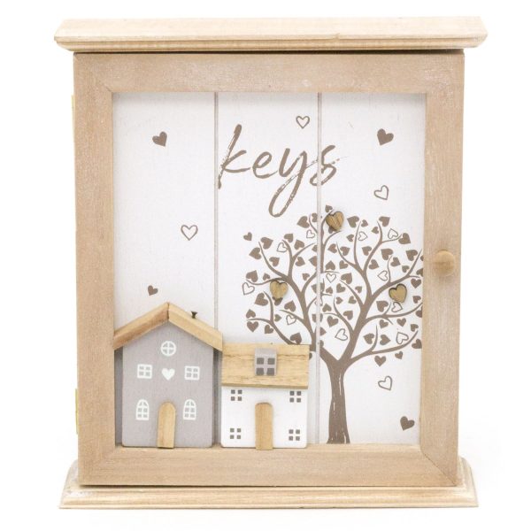 Shabby Chic Wooden Wall Mounted Key Box