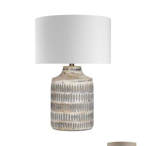 Gallio Grey Wash Wood Textured Table Lamp