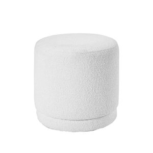 Sara Bouclé Cylinder Pouffe