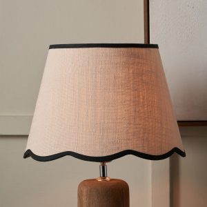 Camilla Cream Jute Scalloped Lamp Shade