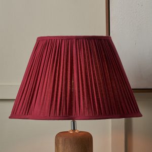 Evelyn Mulberry Red Scalloped Lamp Shade