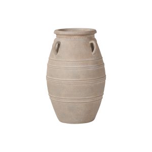 Grey Wash Fibrestone Decorative Vase with Handles