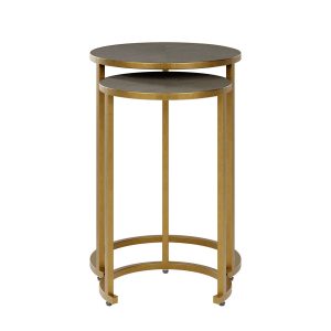 Harvey Two Piece Nest Table in Grey Shagreen