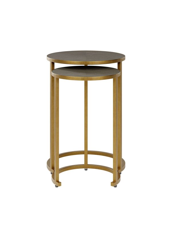Harvey Two Piece Nest Table in Grey Shagreen